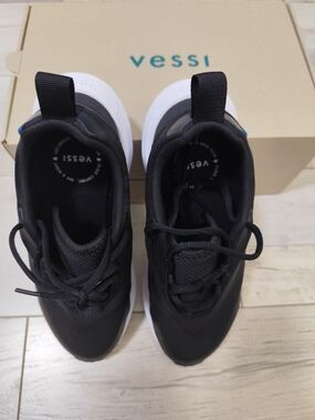 Vessi Soho Black with White Sole Waterproof Sneakers W10